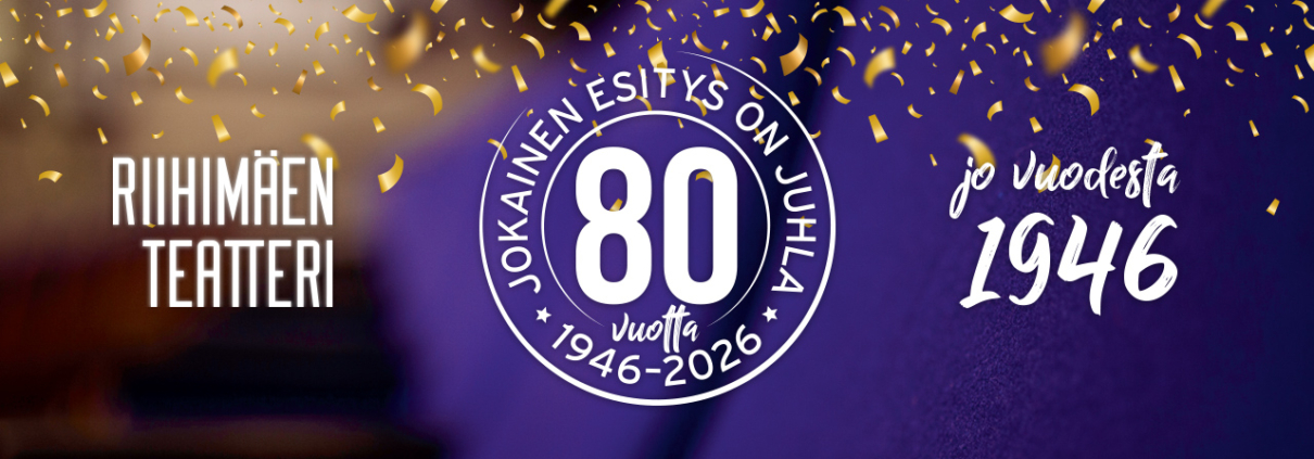 Kuvassa 80-vuotislogo ja juhlatunnelmaa!