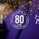 Kuvassa 80-vuotislogo ja juhlatunnelmaa!